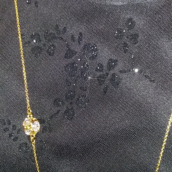 Fab black evening dress embroidered w/ jet fabri - Picture 4 of 11